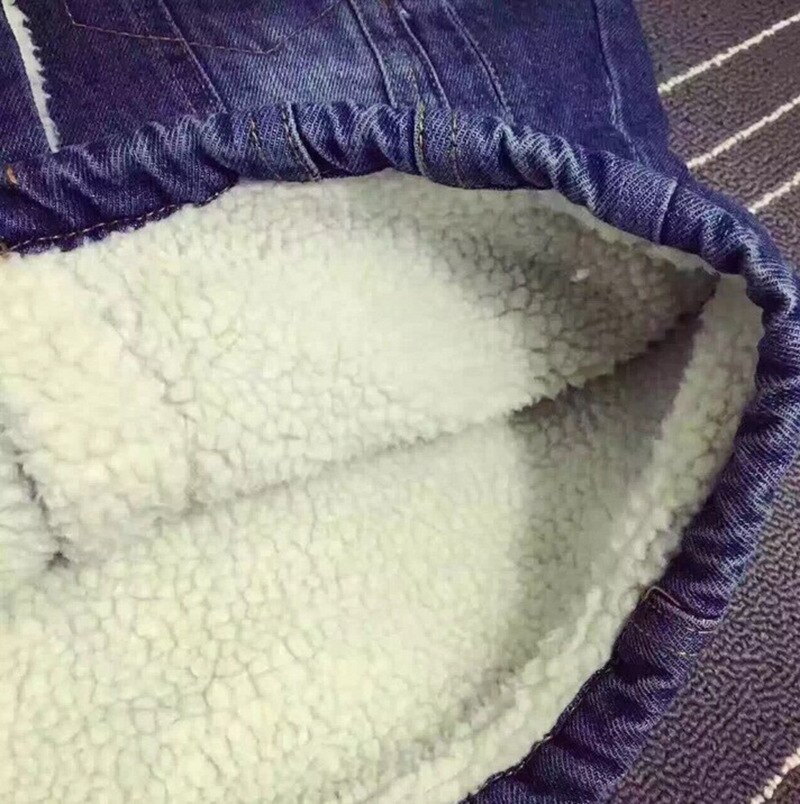 Höst vinter barn jeansjacka pojkar jeansjacka barn pojke flicka plus kashmir jeans jackor rockar barnkläder