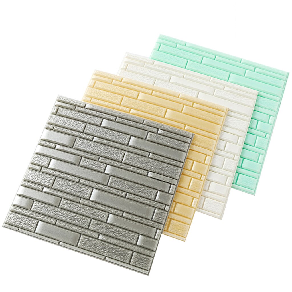 PE Foam 3D Tile Brick Waterproof Panels Wall Sticker Self Adhesive Wallpaper