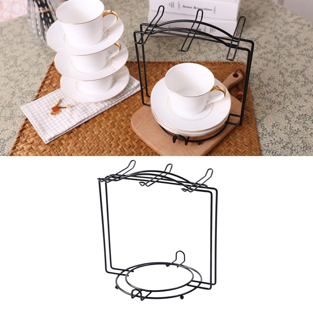 Thuis keuken koffie kopjes rek meerdere haken mok houder glazen kopjes rek thee zwarte koffie anti-roest gecoate stalen displaystandaard