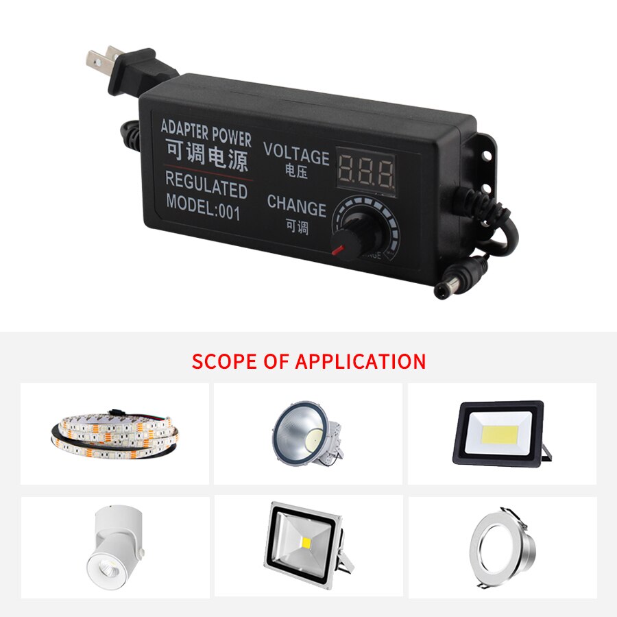 AC DC 110V 220V DC 3V 9V 12V 24V Universal Power Supply Adapter Adjustable Charger Display Screen Transformers 220V To 12V