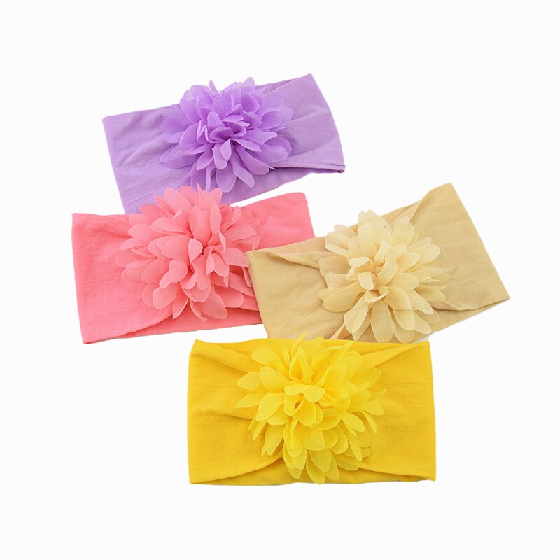 Elastische Kids Haarband Schattige Baby Hoofdbanden Tulband Bloem Pasgeboren Baby Meisje Hoofdbanden Kids Haaraccessoires