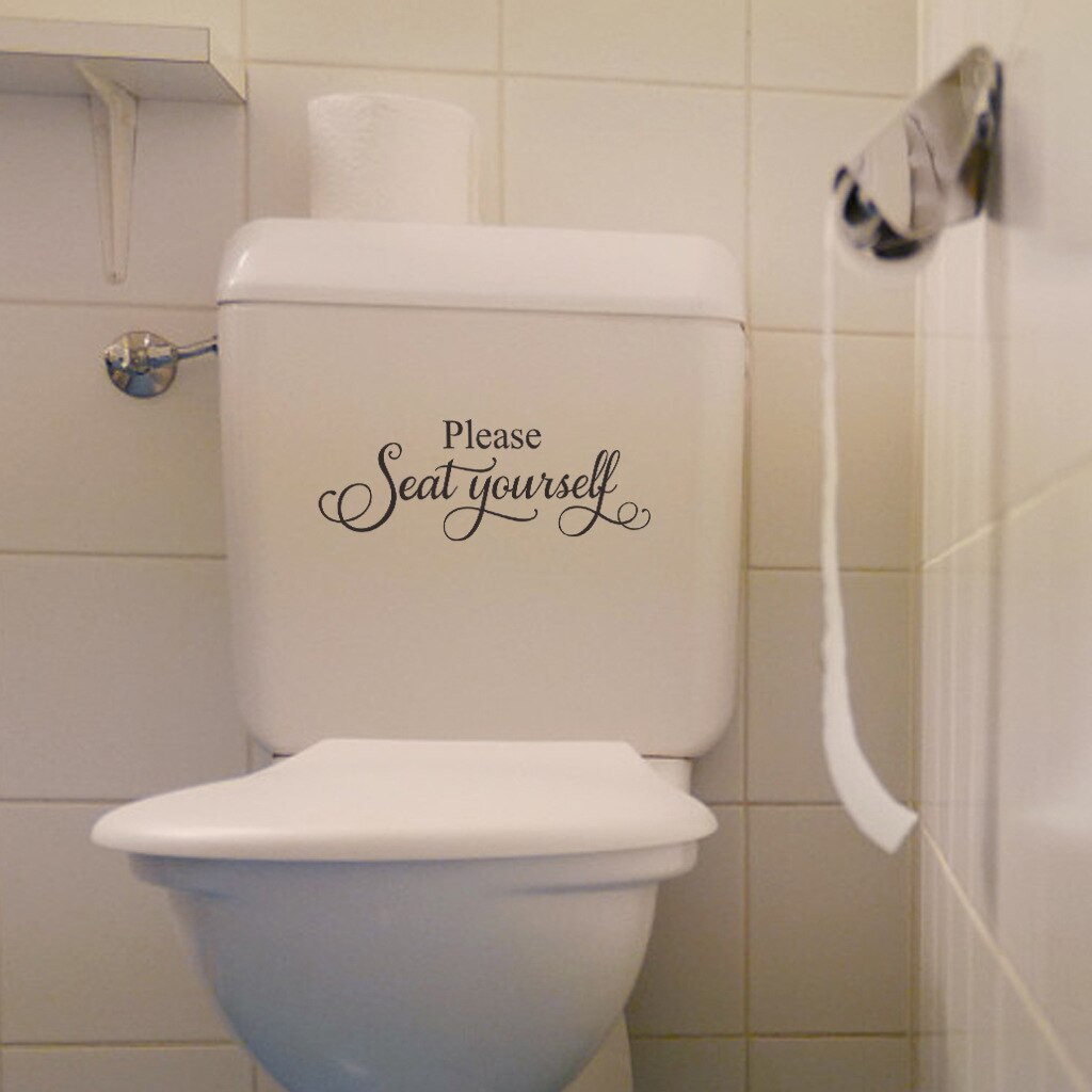 Bathroom Wall Stickers Home Decoration Characters Wall Decals Toilet Sticker Decorative Home Decor Removable Wall Art Mural