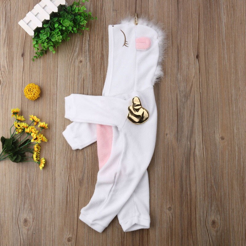 Pudcoco Baby Jumpsuits Newborn Baby Boy Girl Hooded Romper Jumpsuit Outfits Clothes 0-24 M