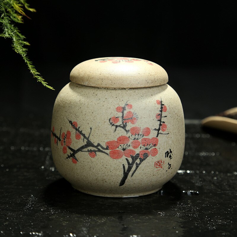 coarse pottery tea pot plum orchid bamboo chrysanthemum old rock clay ceramic sealed pot pottery: 2