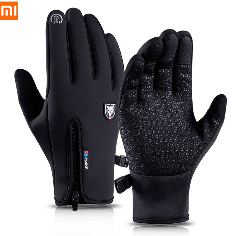 Xiaomi-guantes de invierno térmicos y cálidos para hombre y mujer, resistentes al viento, para deportes al aire libre, ciclismo, guante de pantalla táctil de dedo completo