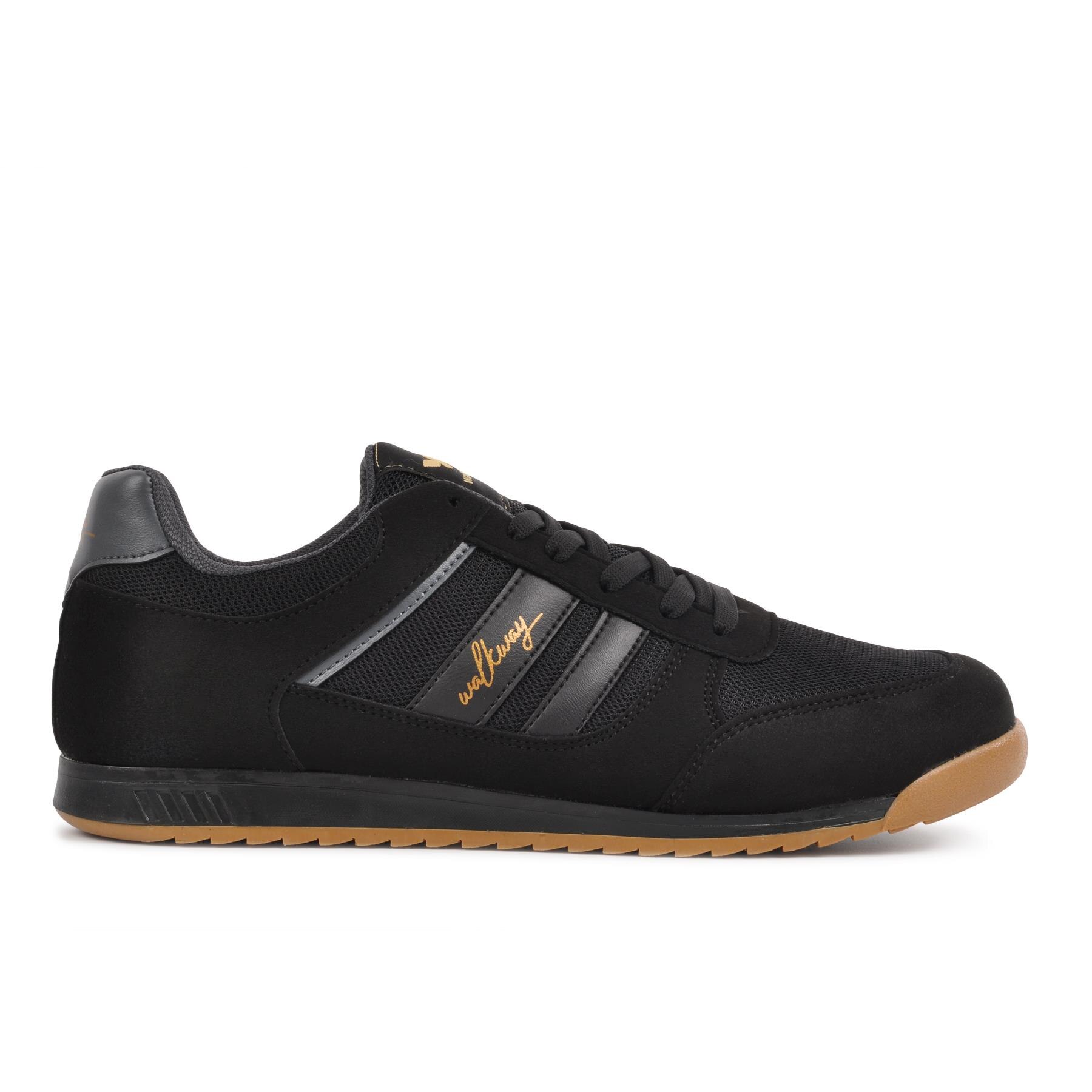 Walkway Effective black-gold men's sneakers