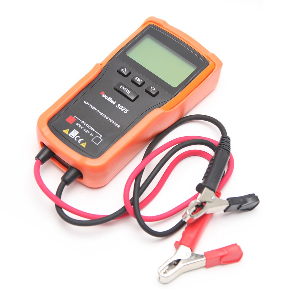 RuoShui 3025 Battery Tester 12V 24V Analyzer 100 to 1700CCA Car Battery Tester Quick Cranking Charging Electrical Circut Tester