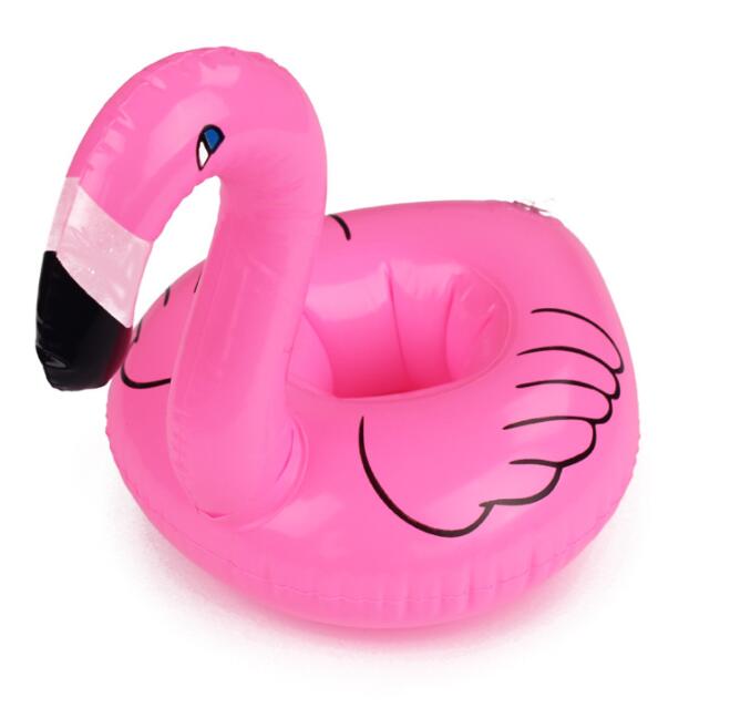 Festartikler mini enhjørning flamingo oppustelig kopholder drikke flydende fest drikkevarer både telefonholder holder poollegetøj: Rød flamingo