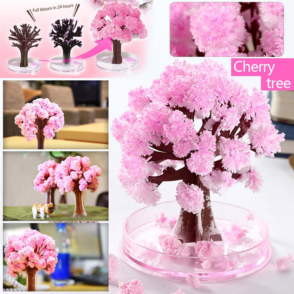 100% Brand and Cherrytree Paper Tree Flowering Colorful Magic Growing Tree Toy Craft chemical #1