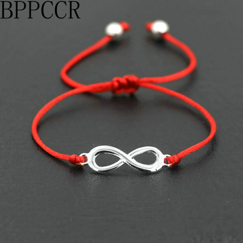 BPPCCR Unique Digital 8 Chakra Infinity Braid Bracelets Bileklik Black Red String Rope Thread Men Women Pulseira Masculina