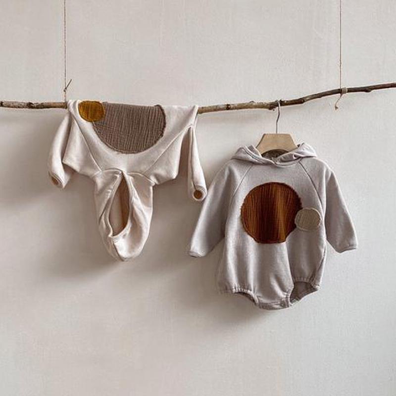 Baby Jungen Karosserie freundlicher Nette Mit Kapuze Gesamt Langarm Baby Mädchen Bodysuit Herbst Baby Kleidung