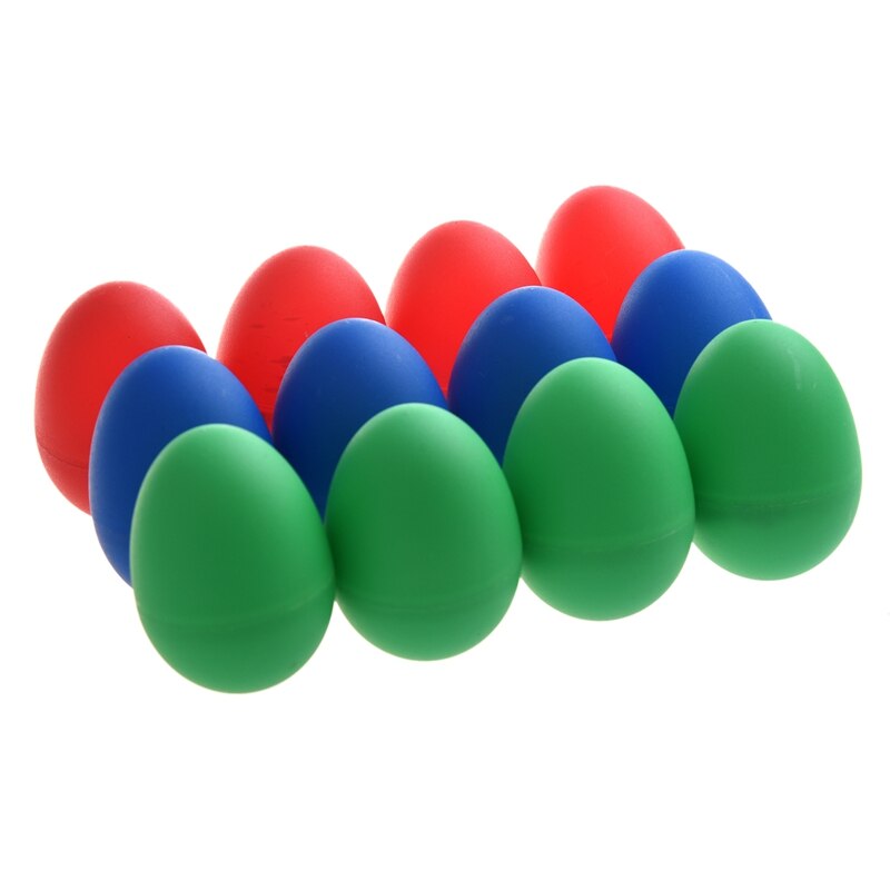 12 X Educatief Plastic Drums Musical Ei Maracas Shakers