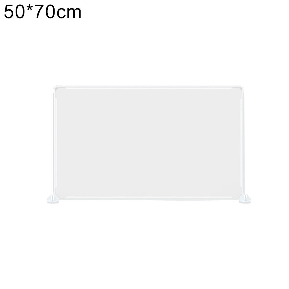 Kindergarten baffle desk transparent partition school eating partition board canteen student table anti droplets 2 people: Clear 50x70cm