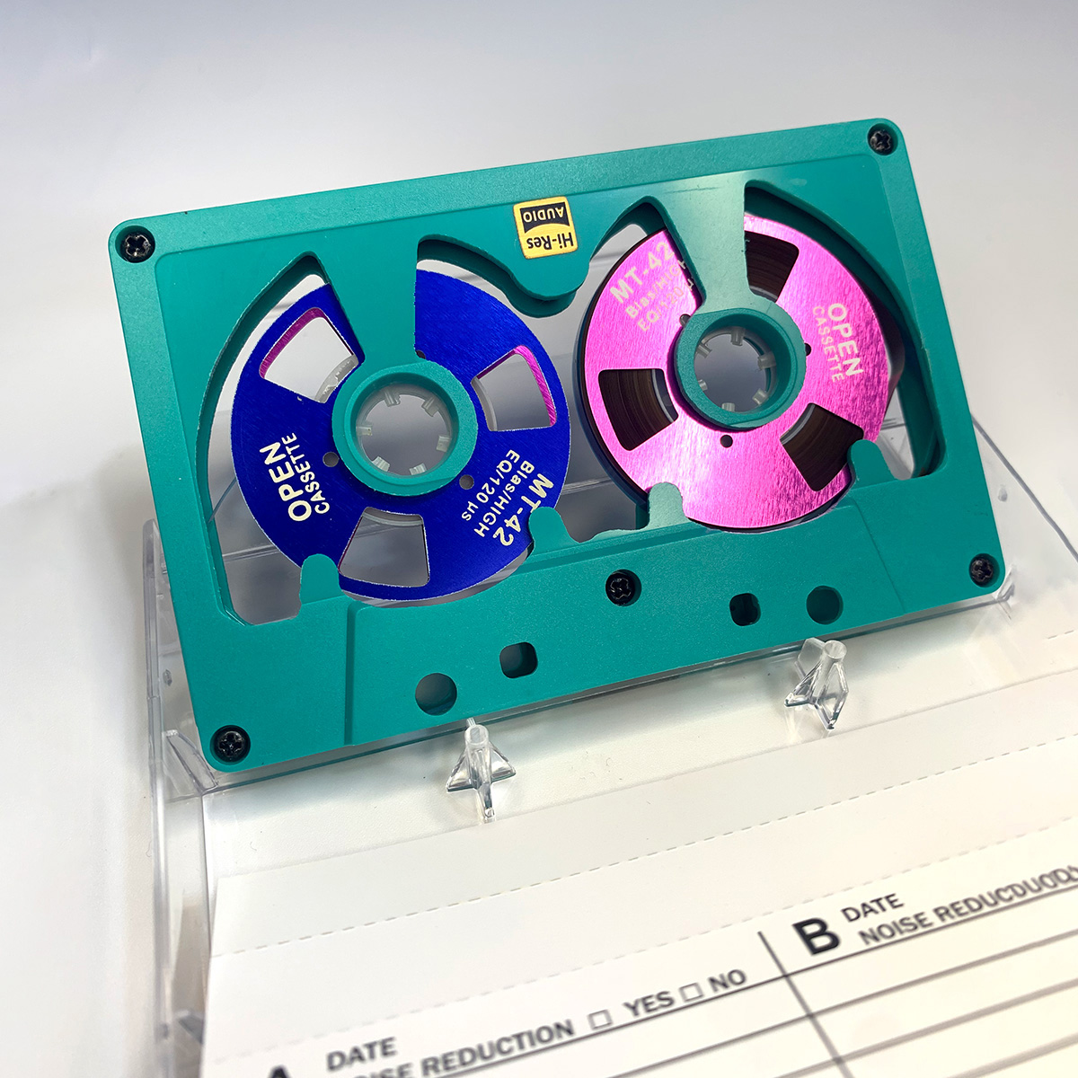 Retro Blank Audio Tape Type Handmade Audio Cassette Reel to Reel Cassette 50 Min Double-Sided Metal Reel for Walkman Recording: WHITE