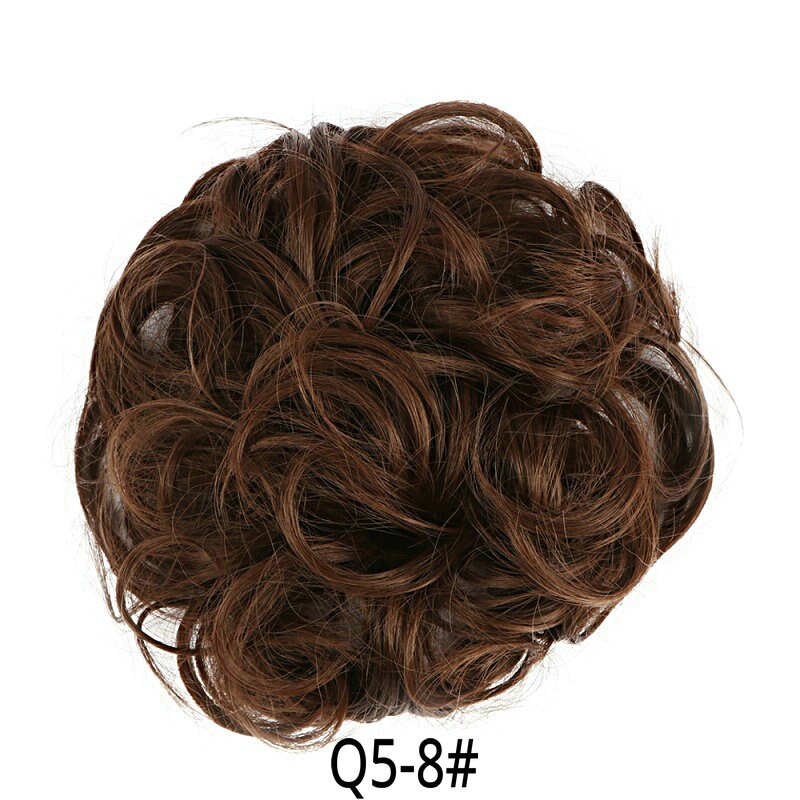 Chignon Hair Bun Hair Pieces Hair Scrunchie Extensions Synthetic Wig For Women Curly Chignon Accessories Hairpiece Extension: Q5-8