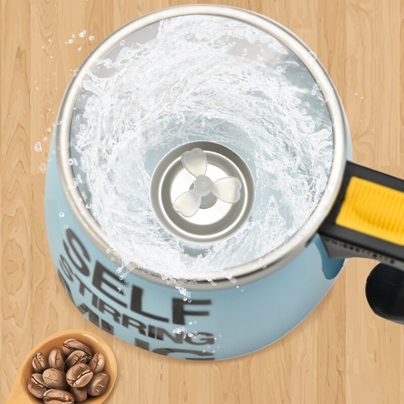 Electric Self Stirring Coffee Mug Cup Stainless Steel Automatic Self Mixing &amp; Spinning Home Office Mixer Milk Frothers Whisk Cup