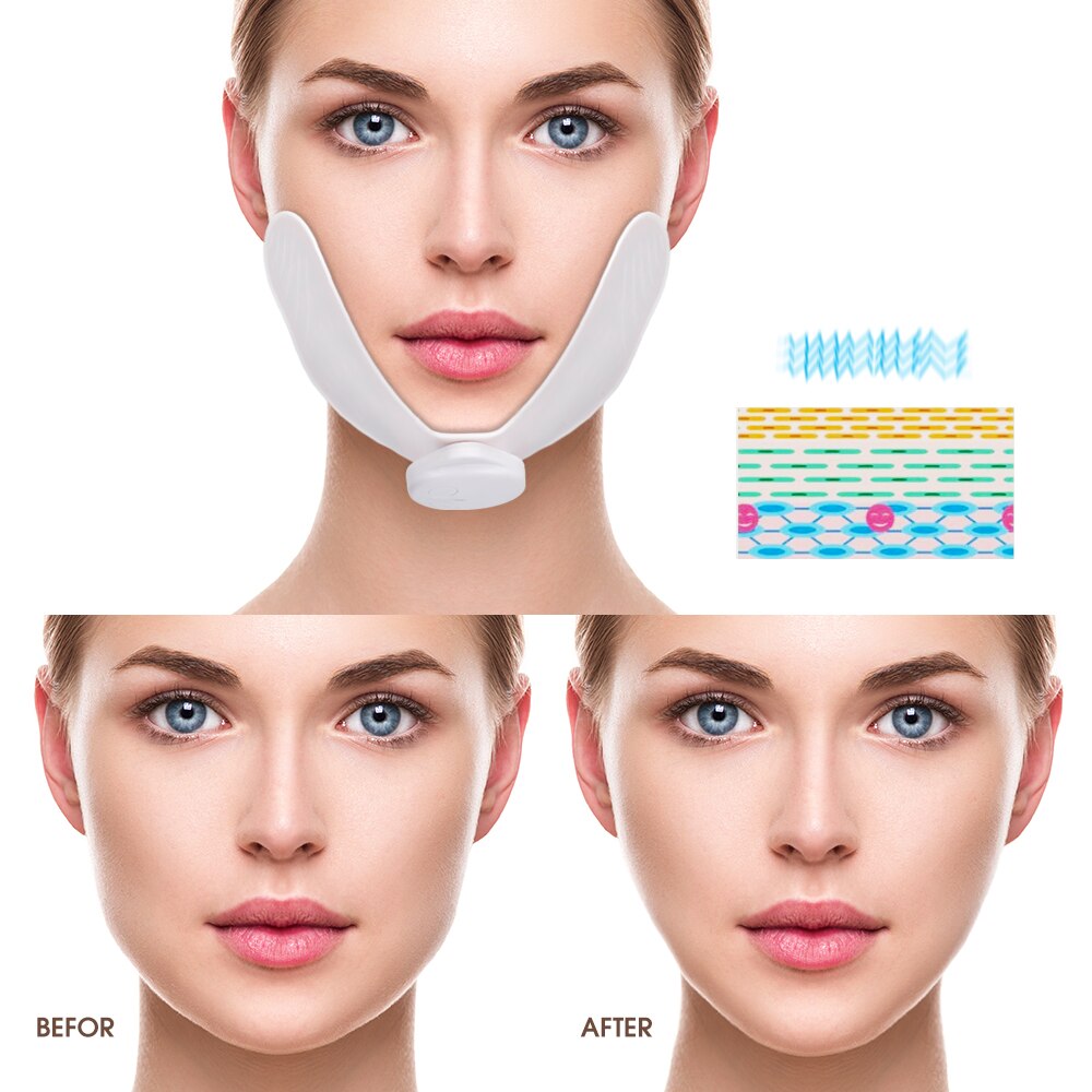 Ems micro instrumento de levantamento facial atual reduzir queixo duplo v rosto emagrecimento exercitador estimulador face lift massager