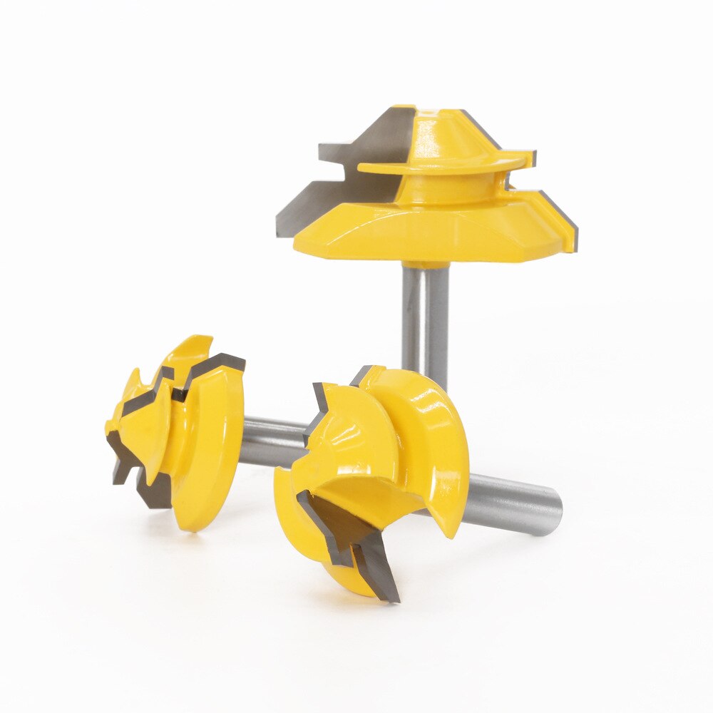 8mm Shank 45 Degree Lock Miter Router Bit Woodworking Tenon Milling Cutter Tool Drilling Milling For Wood Carbide Alloy