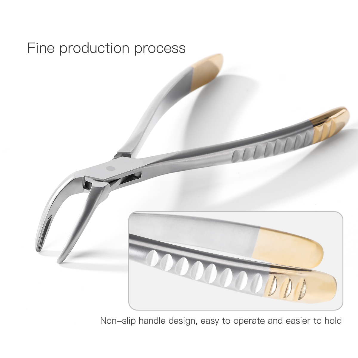 Dental Forceps Pliers Root Fragment Minimally Invasive Tooth Extraction Instrument Curved Maxillary Mandibular