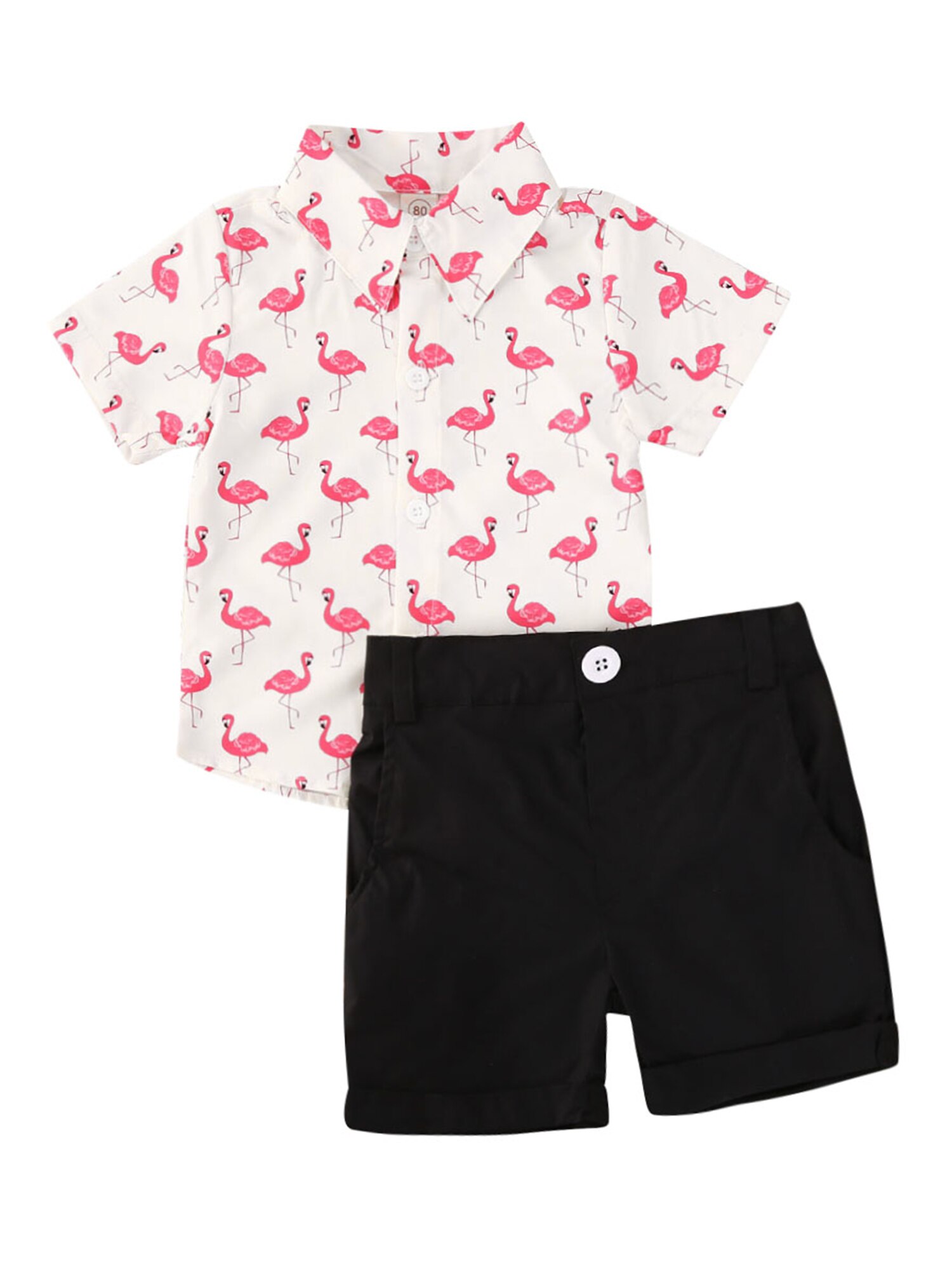 Emmababy 1-5Y Summer Toddler Baby Boys Clothes Sets Floral Short Sleeve Shirts Tops+Solid Shorts 2pcs Outfits: A / 3T
