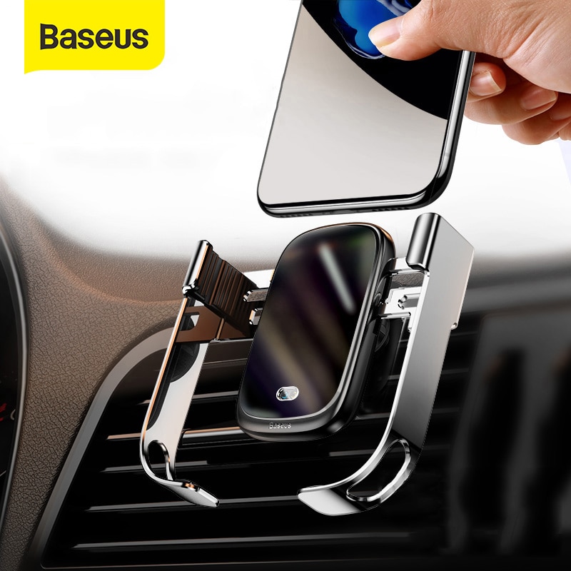 Baseus Auto Drahtlose Ladegerät Für iPhone 12 11 Pro XS Max 10W Induktion Schnelle Drahtlose Lade Auto Telefon Halter für Xiaomi Samsung