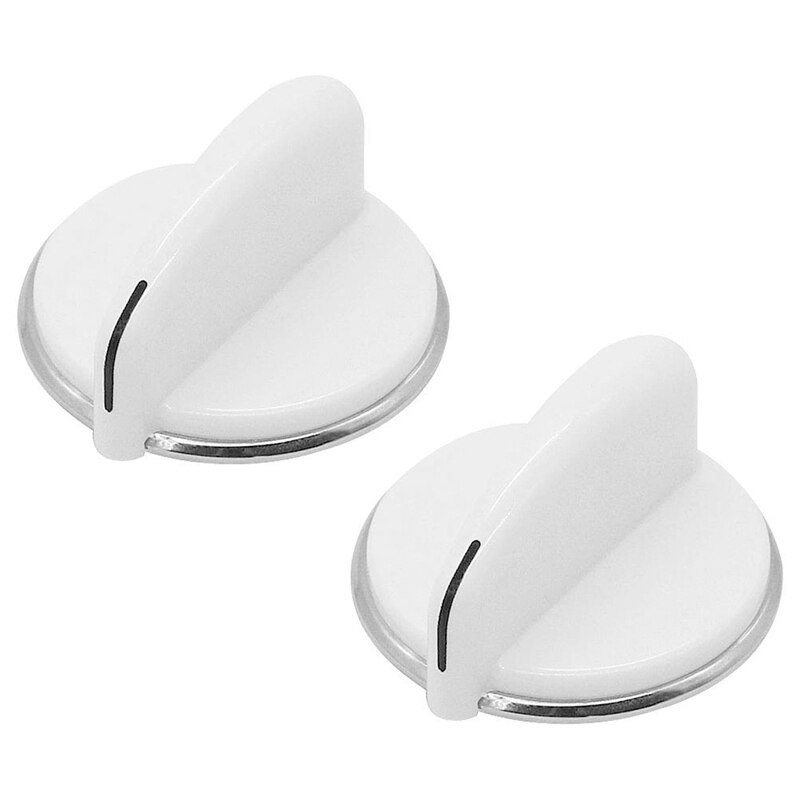 2 Pack WE01X20378 Control Knob(White) for General Electric Dryer Replacement