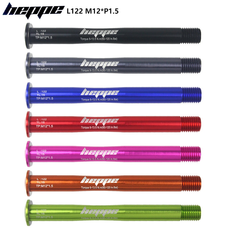 HEPPE – fourche avant de moyeu de vélo 12x100/12x110mm M12xP1.5, axe transversal multicolore à dégagement rapide