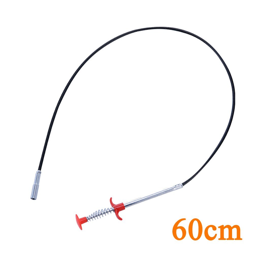 90CM Long Sewer Cleaning Wire Drain Snake Multifunctional Cleaning Claw Kitchen Bathroom Pipe Dredge Cleaning Tool: 60cm