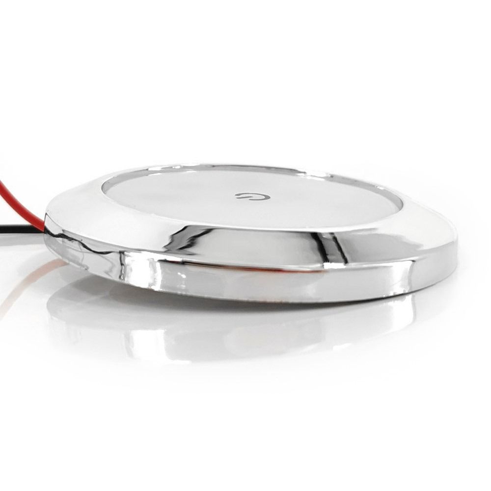 LED Touch Lamp Ultra-thin Round Dome Light 12V/24V Ceiling Lamp Reading Light RV Caravan Boat Camping Car Light Accessory