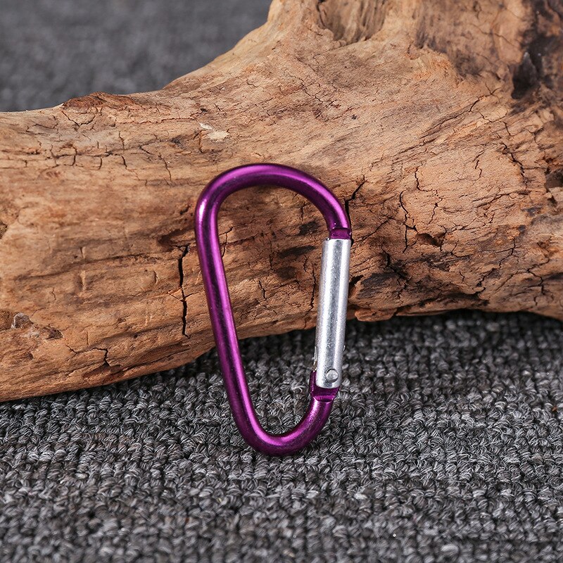 20pcs Mini Carabiner Keychain Alluminum Alloy D-ring Buckle Spring Carabiner Snap Hook Clip Keychains Outdoor Camping Daily Use