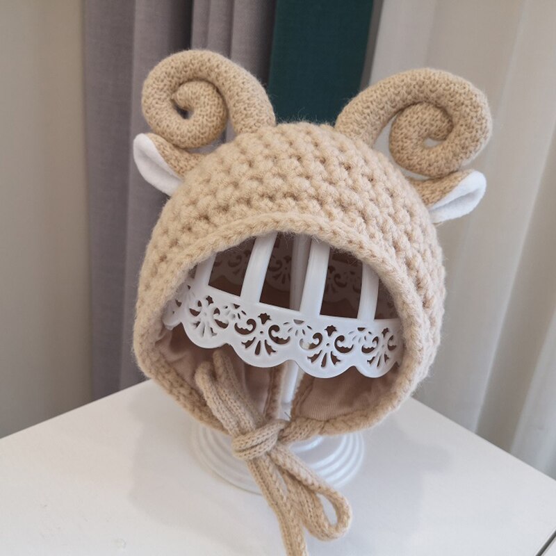 Winter gebreide warme babymuts schattige shofar baby jongen meisje muts oorbescherming mutsen effen kleur kinderen kindermutsen