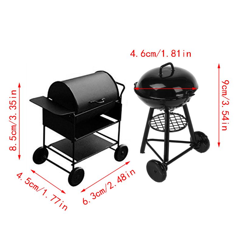 1:12 Scale Barbecue Grill Dollhouse Miniature Ornaments BBQ Tool Mini Furniture F3ME