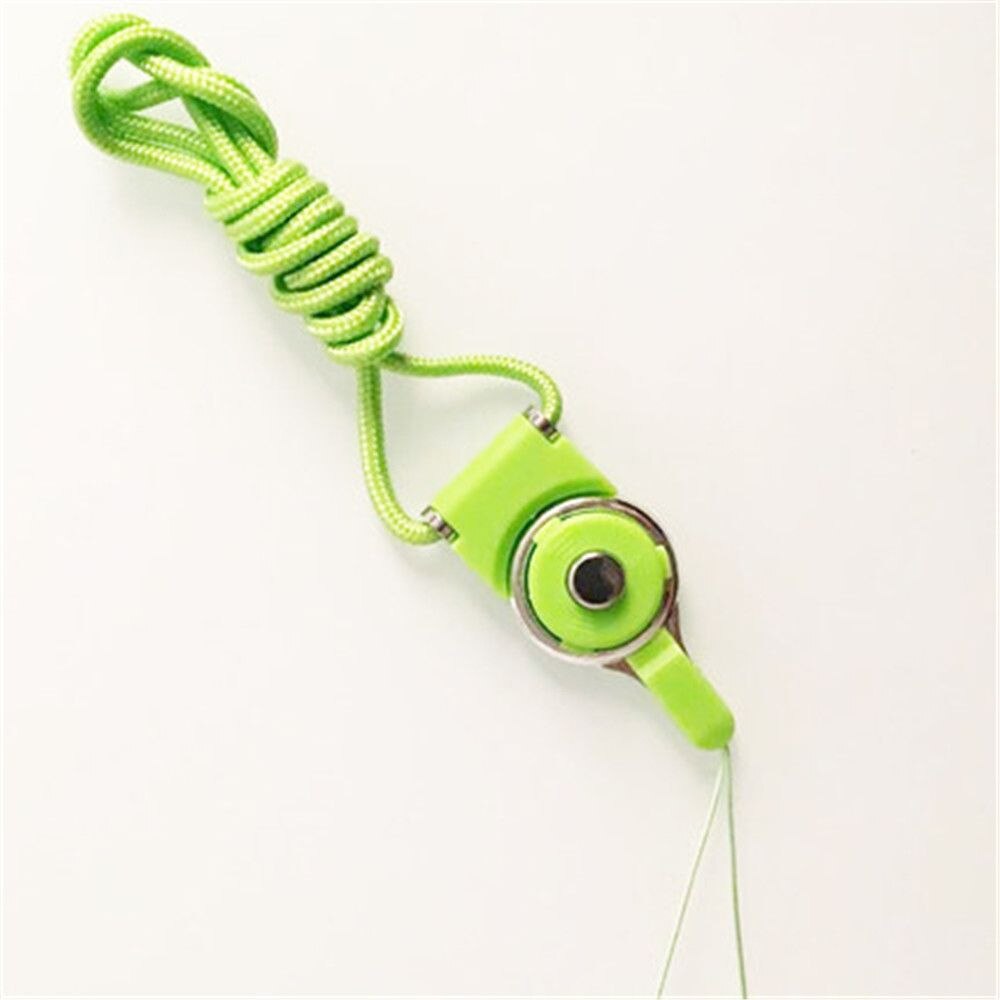 3 pièces Badge bobine doigt anneau lanière porte-Badge cou sangles pour téléphone portable rétractable porte-clés sangles corde papeterie: green
