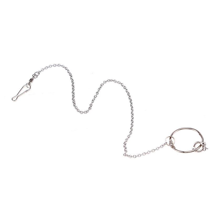 Chaîne de pied pour perroquet d&#39;oiseau en acier inoxydable, 1 pièce, accessoires #5 #7 #8, fournitures pour animaux de compagnie, jouets d&#39;entraînement pour oiseaux