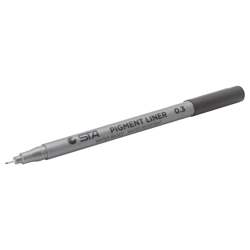 1/8X Black Fine Line Pen Waterproof Writing Marker Sketching Art Pens 0.05-0.8mm JUN-28A: 0.3mm