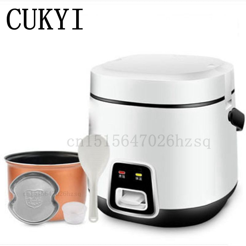 CUKYI 1.2L Mini household Rice Cookers for 1-2 persons cute shape, white pink kitchen helper cooking machine
