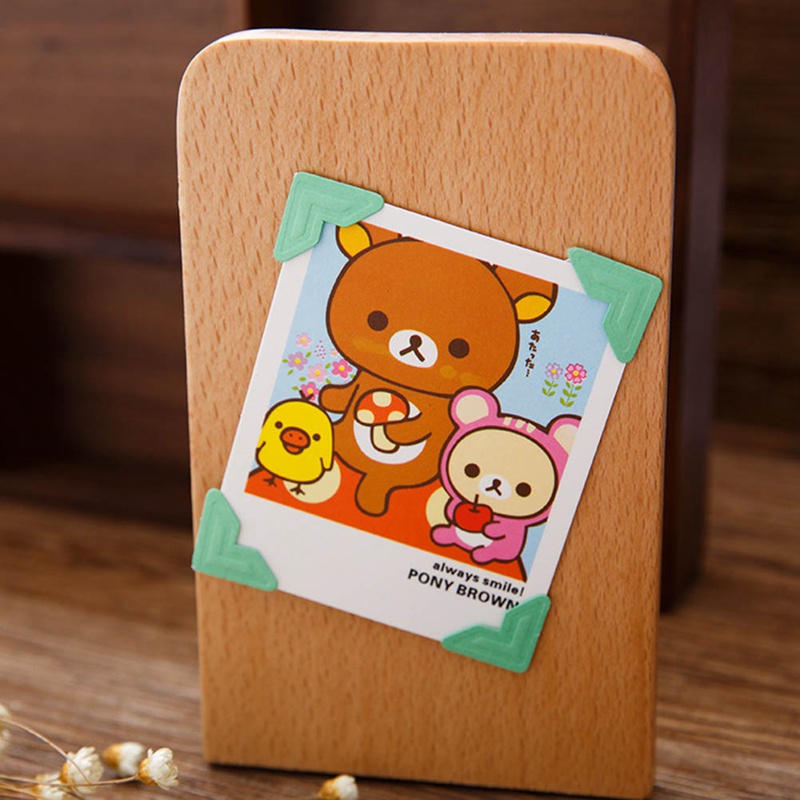 ¡Oferta! adhesivos para esquinas de fotos bonitos de 9 colores con dibujos animados para álbum de fotos DIY de bebé o álbum de recortes 24 uds/hoja