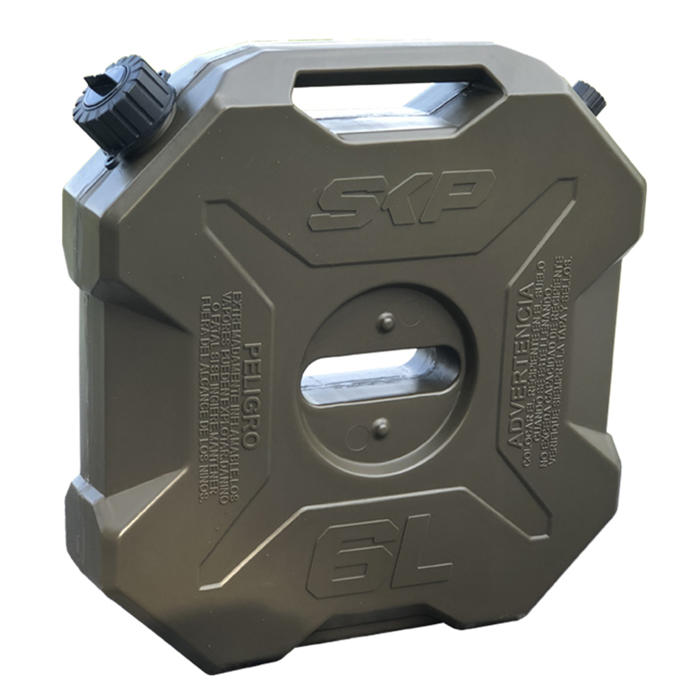6L Black Green Red Spare Fuel Can Tank Petrol Tanks 6 Litre Jerrycan Gas Can Gasoline Oil Container Fuel-jugs for Motorcycle Car: 6L Green No Lock
