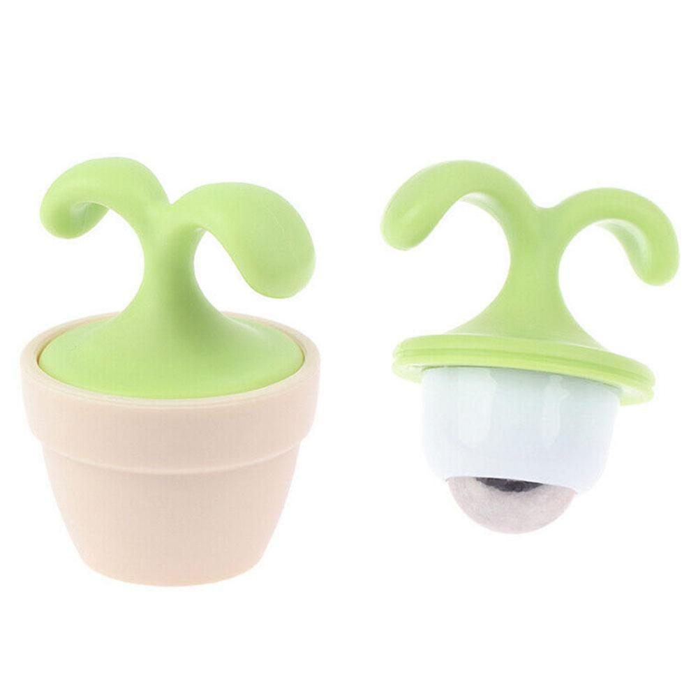 Masajeador Manual de mano para el cuerpo con forma de planta en maceta en miniatura, para escritorio, pie, cuentas, rodillo, cuello, cara, bola, decoración, Massa E5V0
