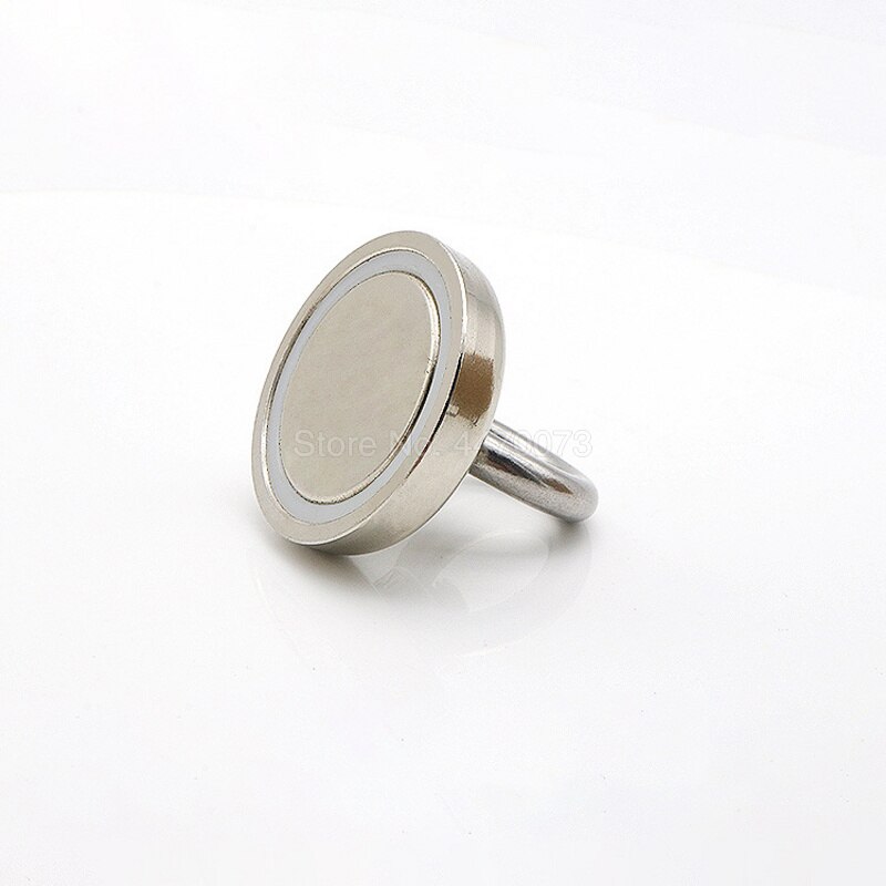 1Pc Strong Powerful Round Neodymium Magnet Hook Salvage Sea Fishing Equipments Holder Pulling Mounting Pot With Ring Rescue Tool