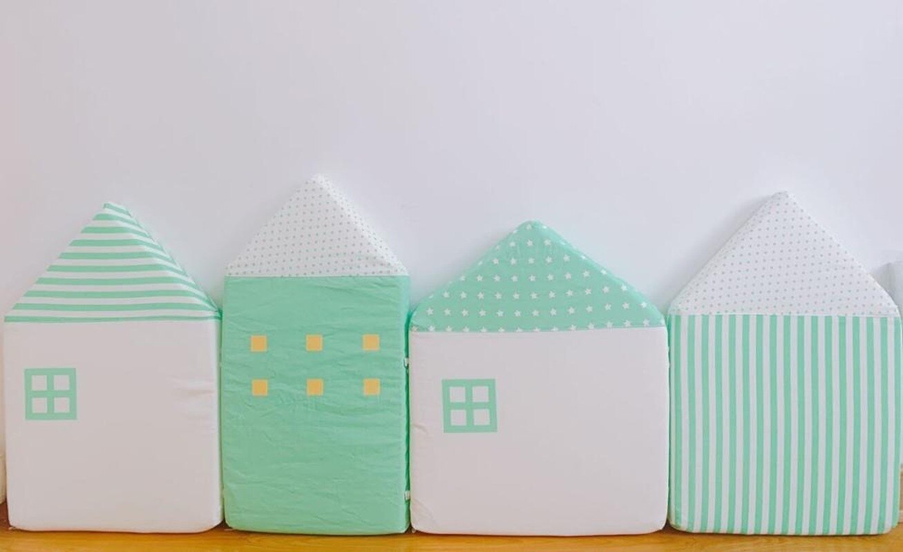 Clôture de lit de petite maison nordique, pare-choc de Protection pour berceau, garde-corps amovible et lavable, décoration de chambre d&#39;enfants: Style 7