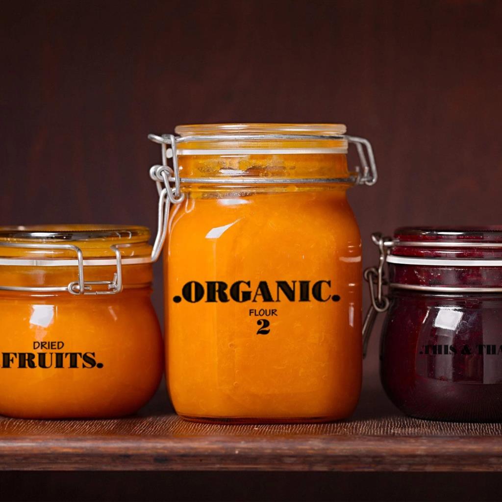 Food Label Stickers Waterproof TransparentSelf-Adhesive Resistant Home Kitchen Pantry Stickers Organization Label