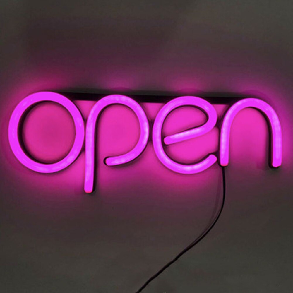 Led Neon Open Sign Light For Business Bar Club Ktv Wall Decoration Commercial Lighting Children To The Room With A Sign: Pink