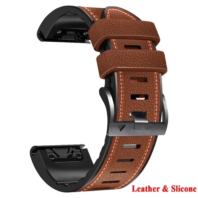 Bandjes Voor Garmin Marq Atleet Avonturier Golfer Captain Aviator Epix Gen 2 Quickfit 22 26Mm Siliconen Lederen Horlogeband Armband: Beige / 14mm
