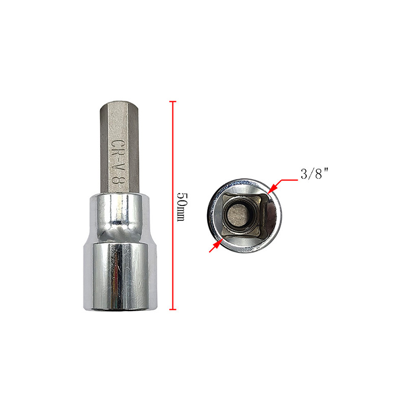 3/8 Inch Hex Bit Socket Set Sturdy Allen Key Sockets 3/8inch Drive Drill Metric Tools Kit Durable Impact Socket Set