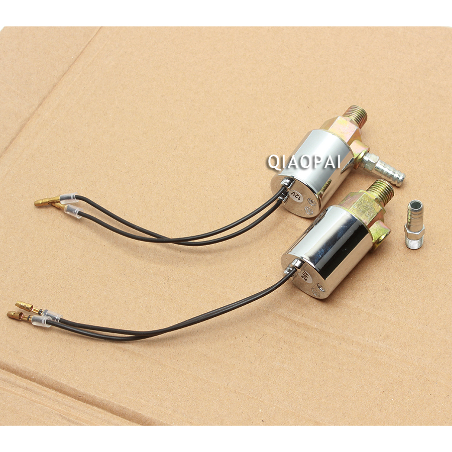 Vanne électrovanne universelle 12V/24V 1/4 pouces | Camion de voiture, trompette du klaxon d'air Chrome électrovanne électrique, pièces cornes Claxon