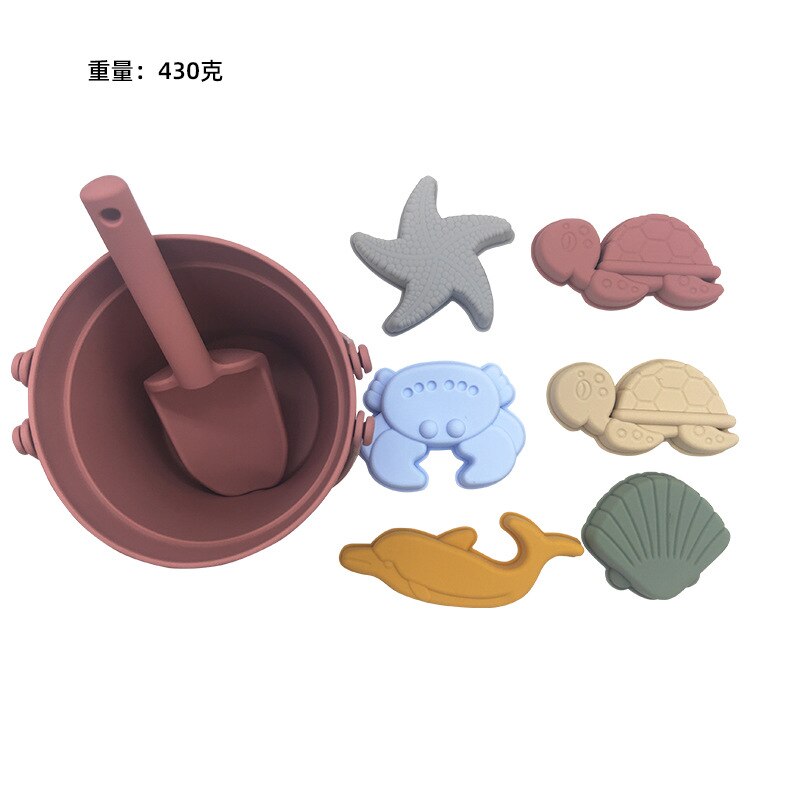 Summer Beach Toys Ins Style Soft Silicone Animal Model Sandbox Set Beach Play Swimming Sand Water Game Play Outdoor Toy For Baby: ATS200116D