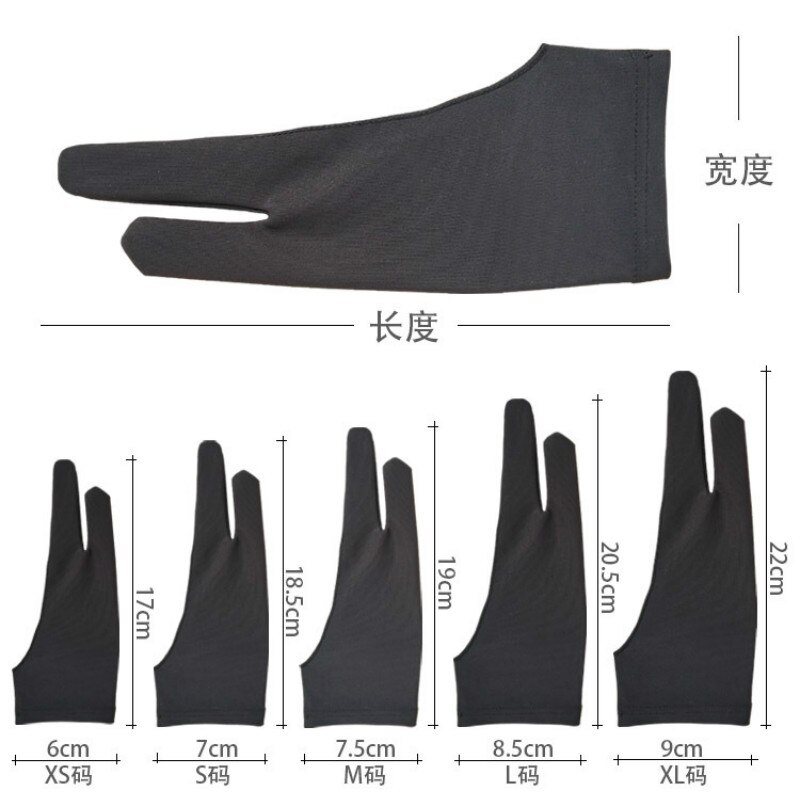 5pz guanti da dito per tavoletta da disegno/pittura per IPad antivegetativa/tocco tavoletta guanti da dito sia per mano destra/sinistra