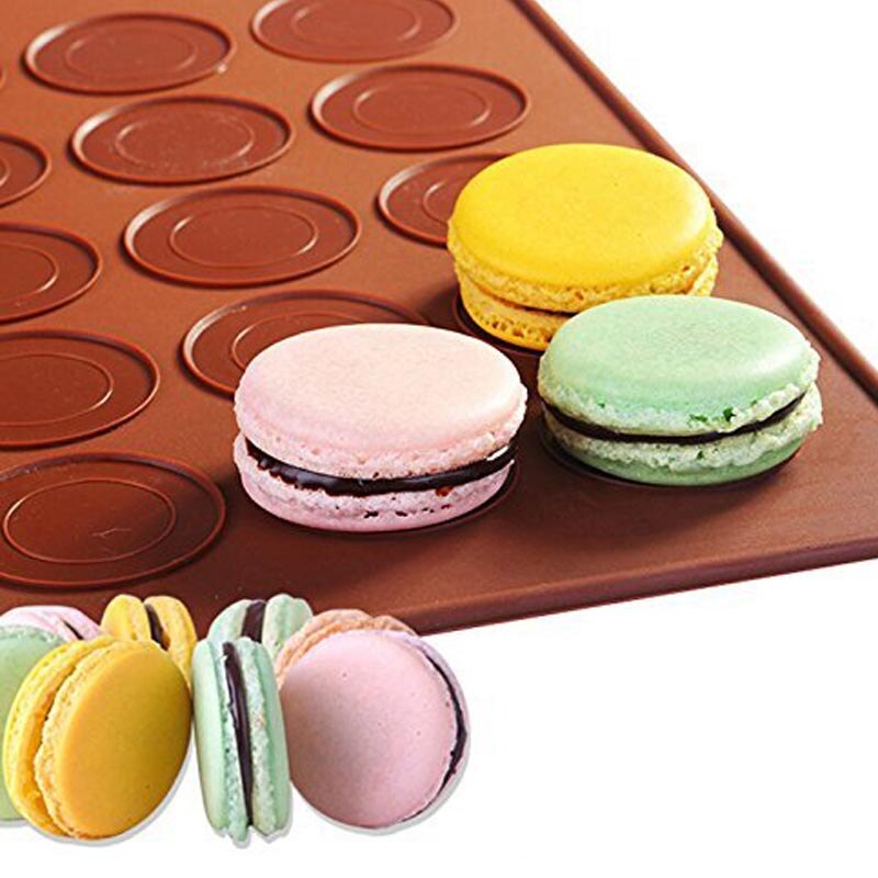 Plaque de cuisson ronde en silicone pour Macaron, 48 ou 30 trous, tapis de cuisson bricolage-même, Dessert, four, ustensiles de cuisson pour gâteaux