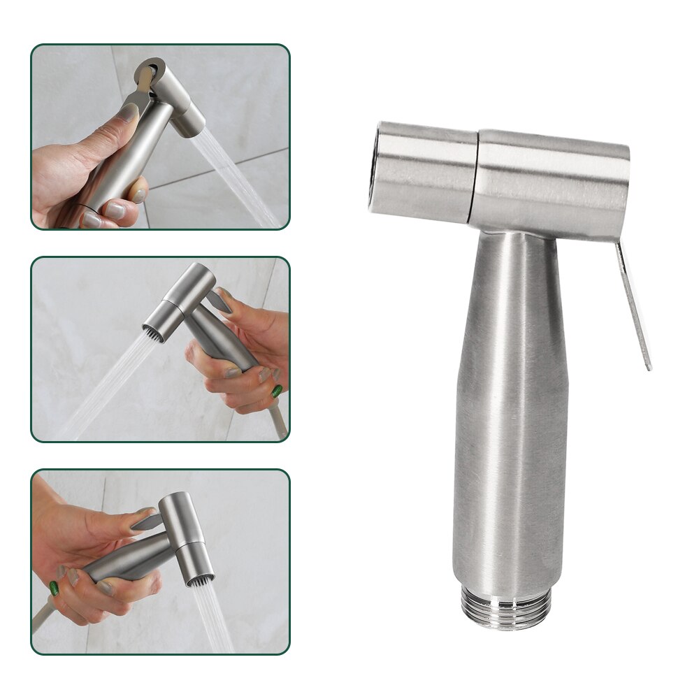 Bidet T-Adapter with Shut off Valve Stainless Steel Water Diverter Valve Dual-Connector Valve for Toilet Bathroom